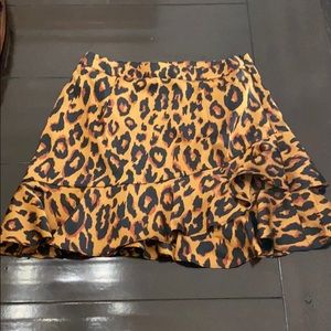 Small Animal Print flounce skirt